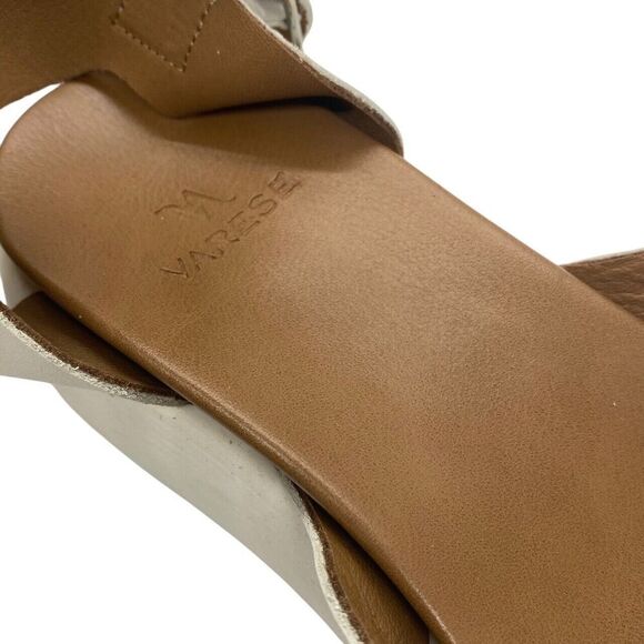 Varese Ivory Toe Ring Platform Sandals Ankle Strap Modern Chunky Size 38 / 7.5 - Picture 9 of 14